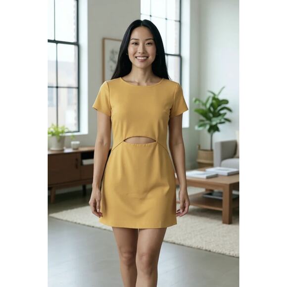 ZARA MUSTARD YELLOW ROMPER SIZE XSMALL - Picture 1 of 6